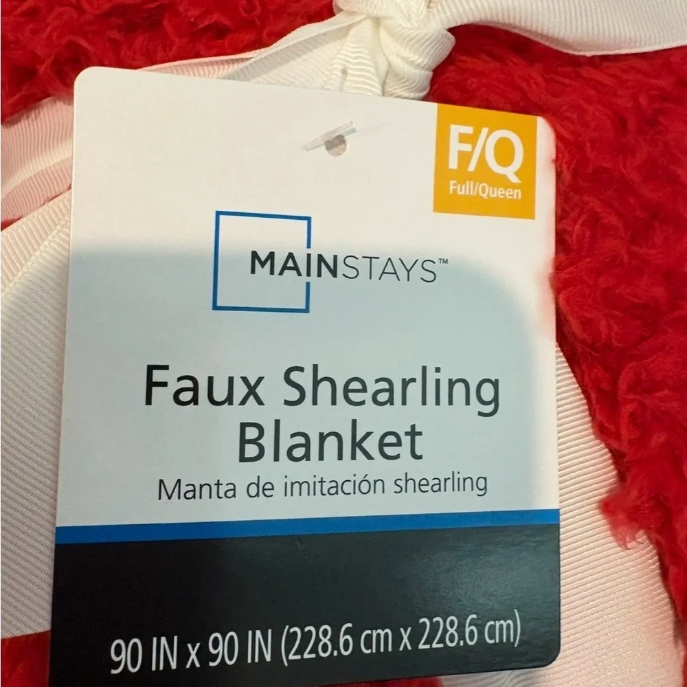 Mainstays Faux Shearling Blanket, Dk. Green, Full/Queen